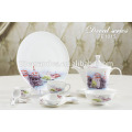 Conjunto de mesa de qualidade fina conjunto de jantar real de porcelana de estilo italiano